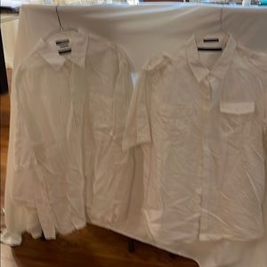Linen and linen blend short sleeve dress shirts